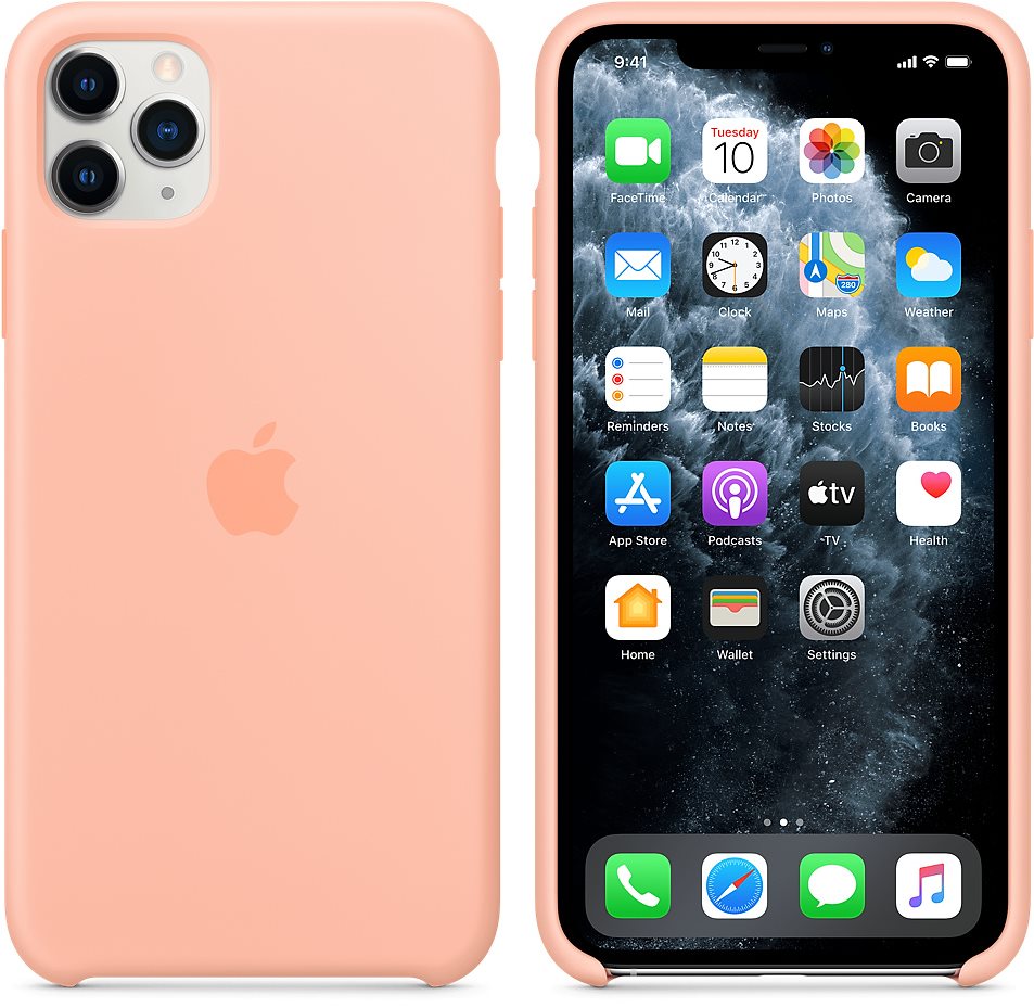 Apple iPhone 11 Pro Max Silikonový kryt grepově růžový