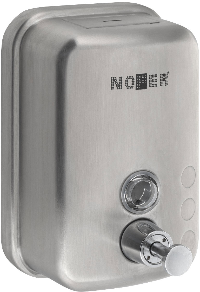 Nofer Dávkovač mýdla, 600 ml, stříbrný 03001.06.s