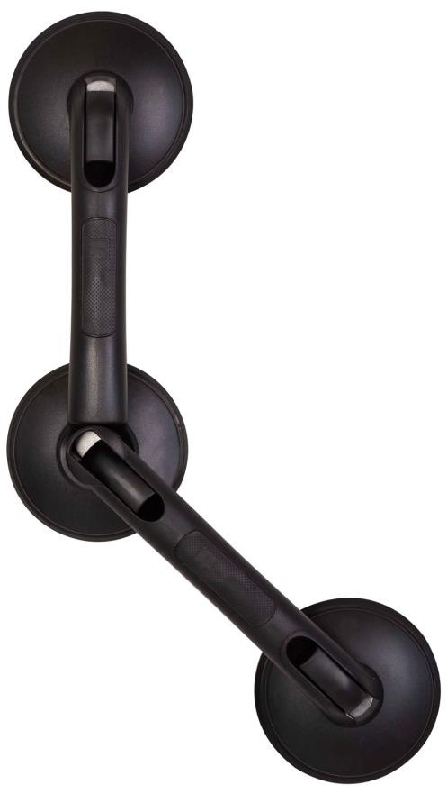 Ridder A0256010 Madlo přísavné s nastavitelným úhlem, nosnost 120 Kg, matná černá