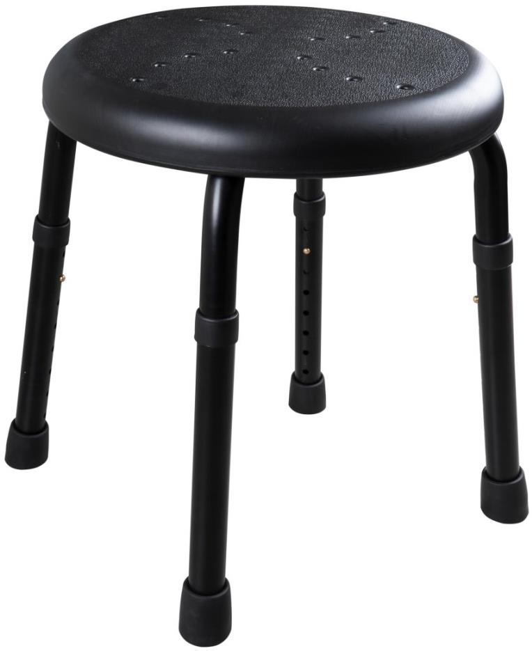 Ridder Stolička s nastavitelnou výškou, matná černá, nosnost 150 kg, A170110