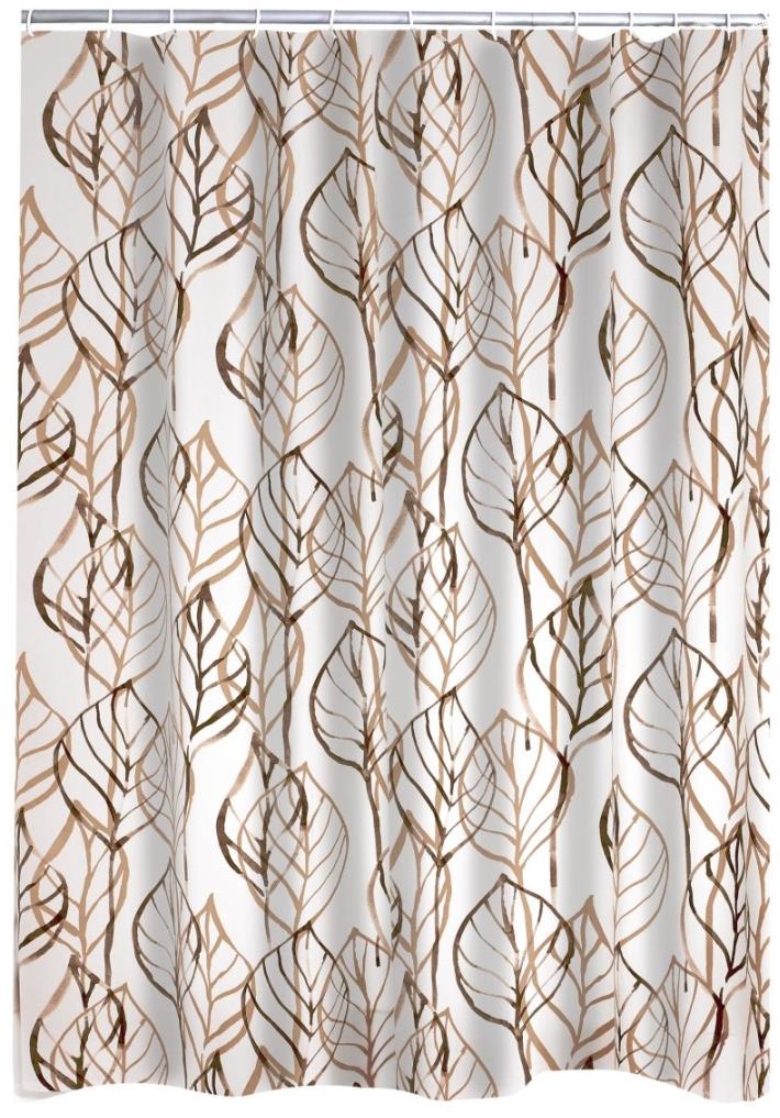 Ridder Leaves, 32618, PVC, hnědý dekor, 180 × 200 cm
