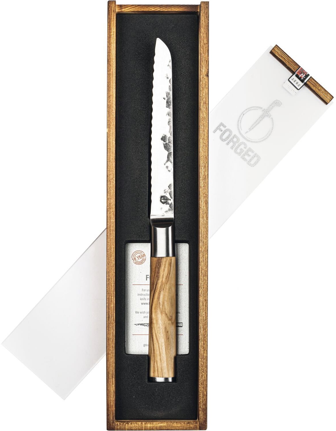FORGED Olive Univerzální nůž se zoubkovaným ostřím, délka čepele 135 mm