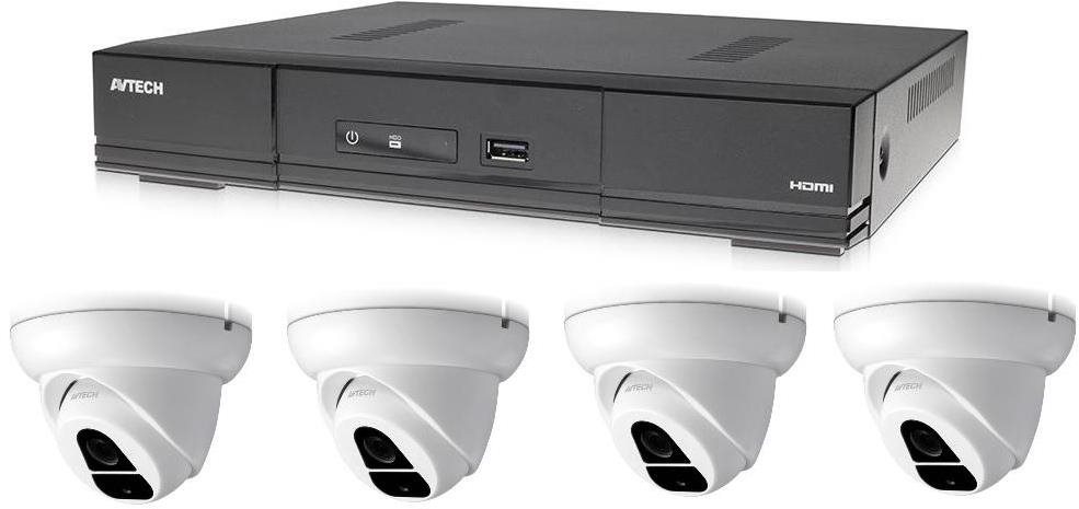 AVTECH DVR DGD1005AV a 4x 2MPX Dome kamery DGC1004XFT