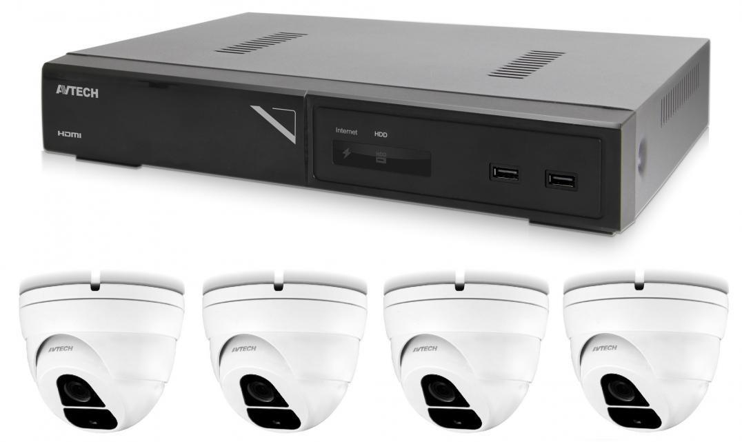 AVTECH set NVR AVH1109 a 4 IP Dome kamer