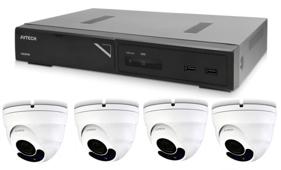 AVTECH set NVR a IP Dome kamery pro zabezpečení