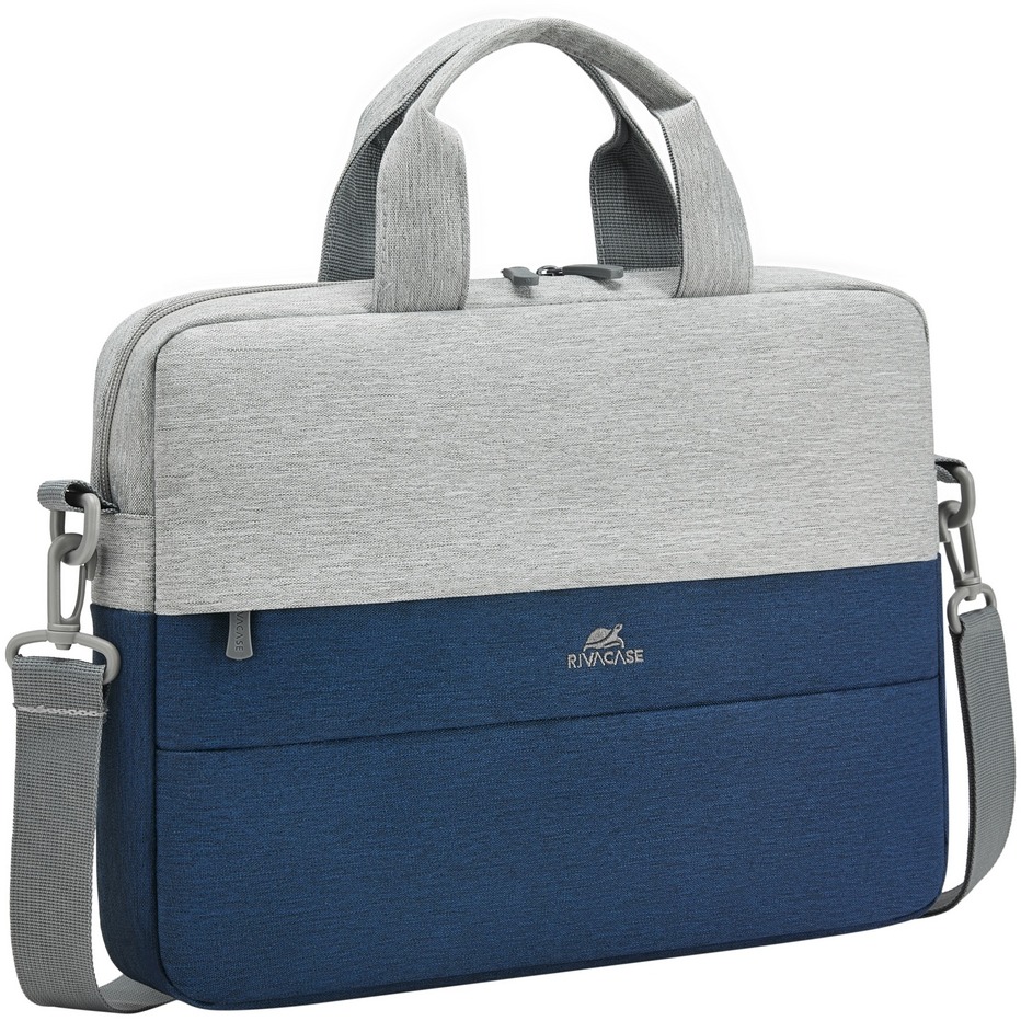 RIVACASE 7522 anti-theft plátěná brašna 14", šedomodrá