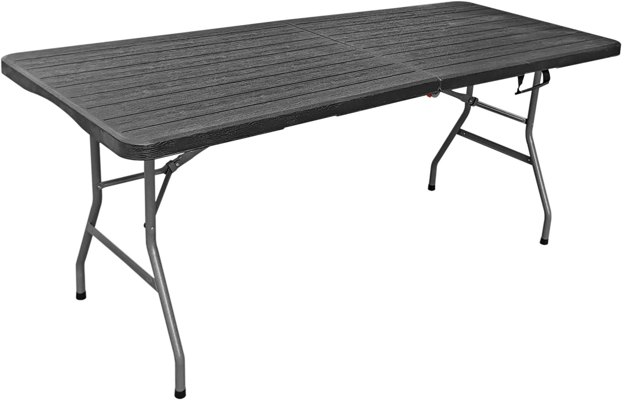 ROJAPLAST Zahradní stůl kempingový, skládací, 180 cm, černý