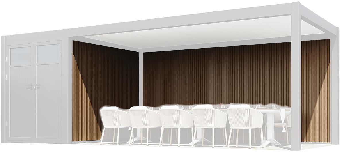 ROJAPLAST Stěna WPC k přístřešku PRESTIGE, 3 m