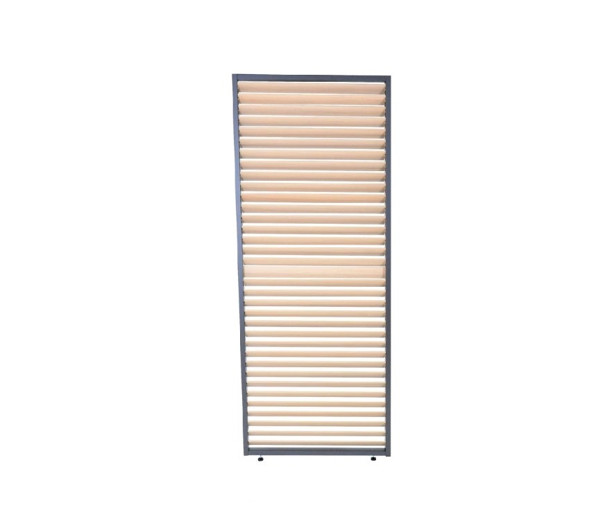 ROJAPLAST Zástěna - pergola bioklimatická panel, horizontální, sklápěcí lamely 1 m, antracit