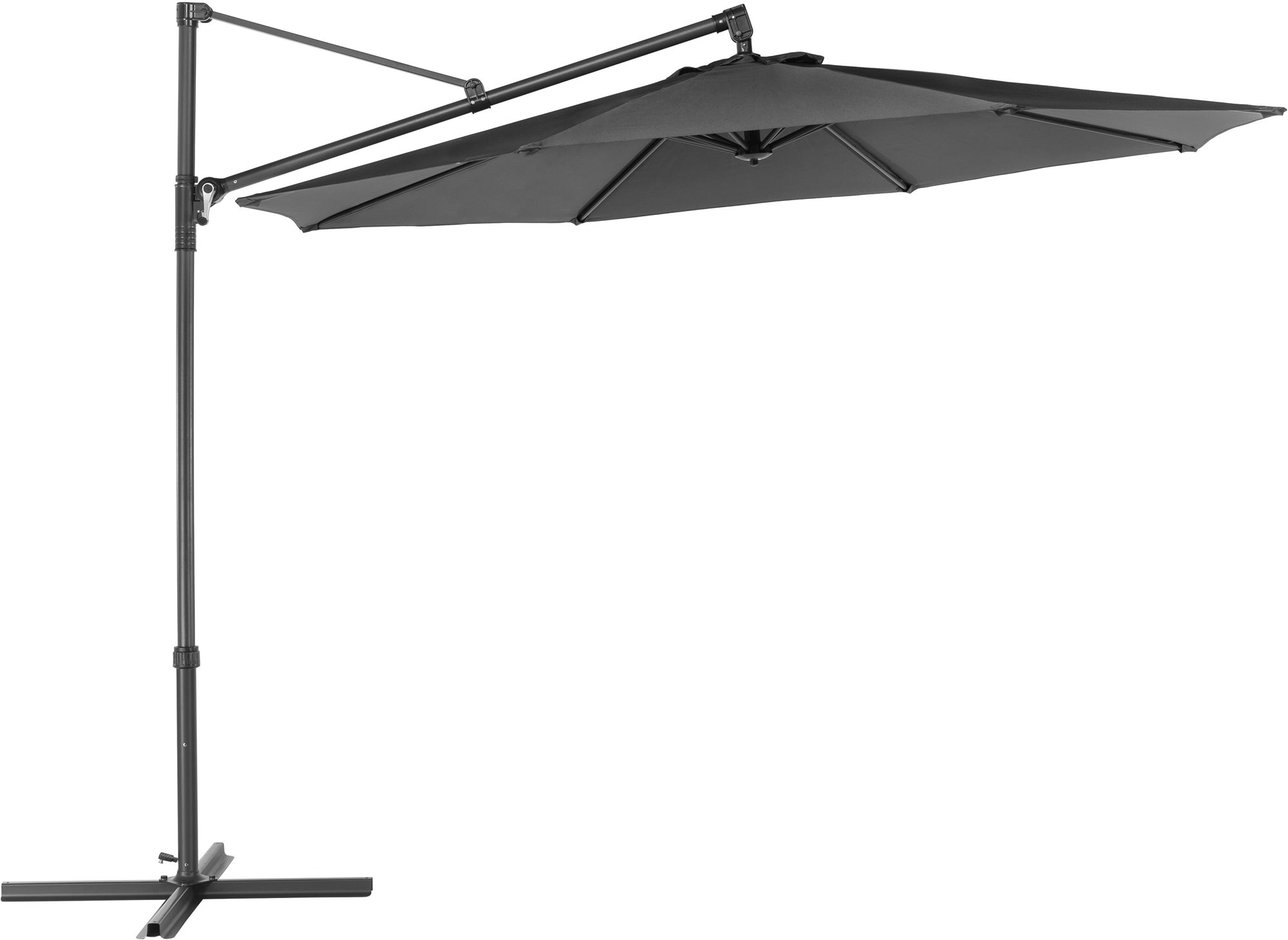 ROJAPLAST slunečník zahradní boční, 300 cm, šedý