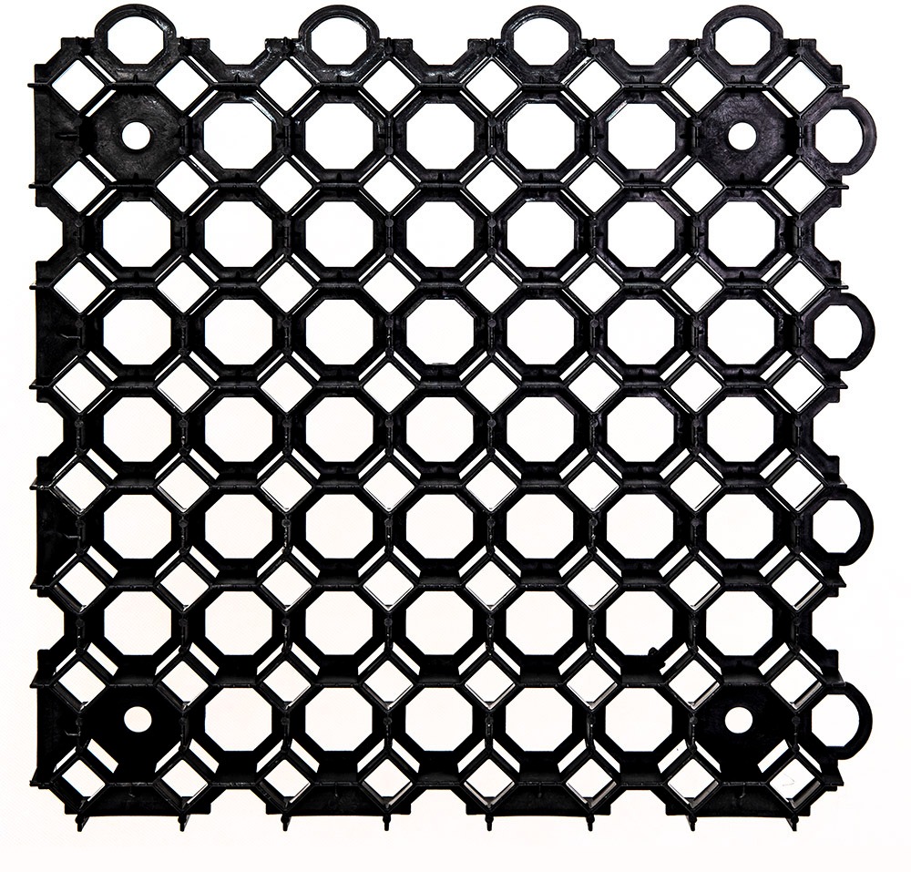 ROJAPLAST WPC dlaždice - zatravňovací, 50 x 50 x 4 cm, černá