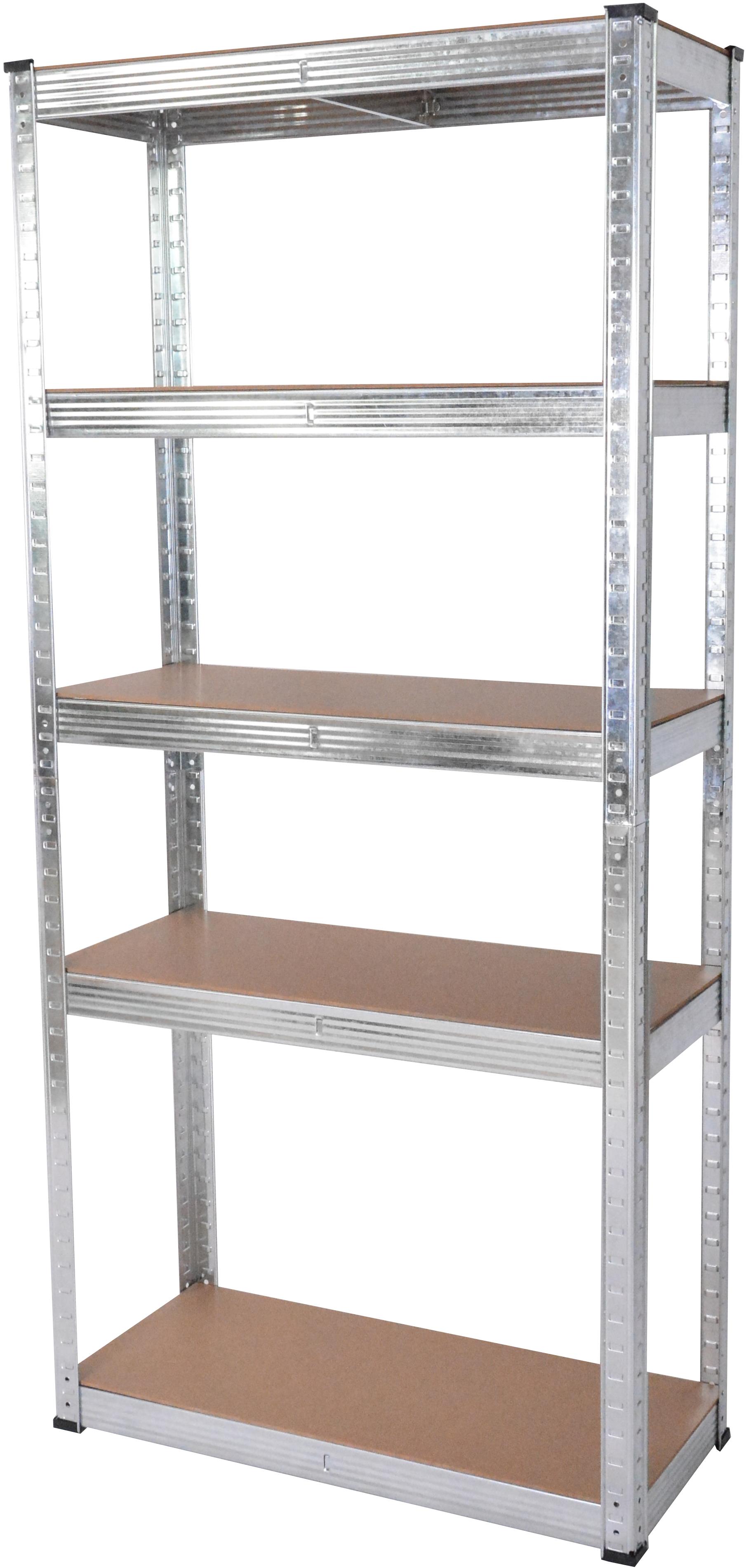 ROJAPLAST Regál kovový 150 × 70 × 30 cm, 5 polic, nosnost 175 kg na polici