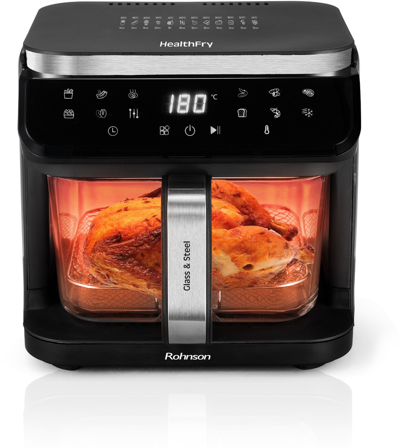 Rohnson R-2890 Glass & Steel HealthFry – 5,5 l
