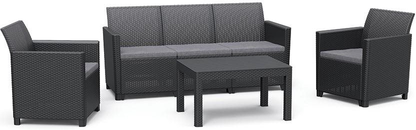 KETER Set zahradního nábytku CLAIRE 5 seater, grafit
