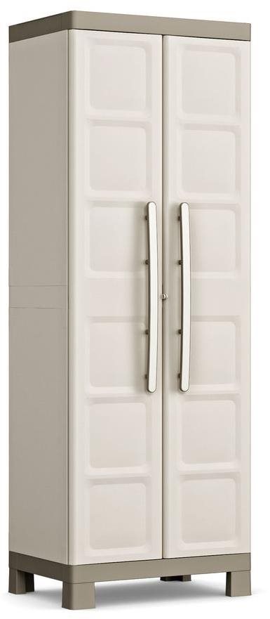 KIS Zahradní skříň EXCELLENCE HIGH, 182 × 65 × 45 cm, béžová/hnědá