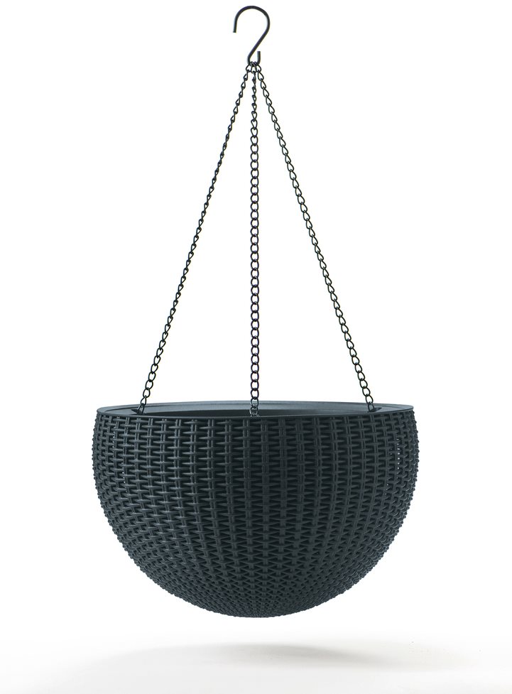 KETER Květináč HANGING SPHERE, grafit