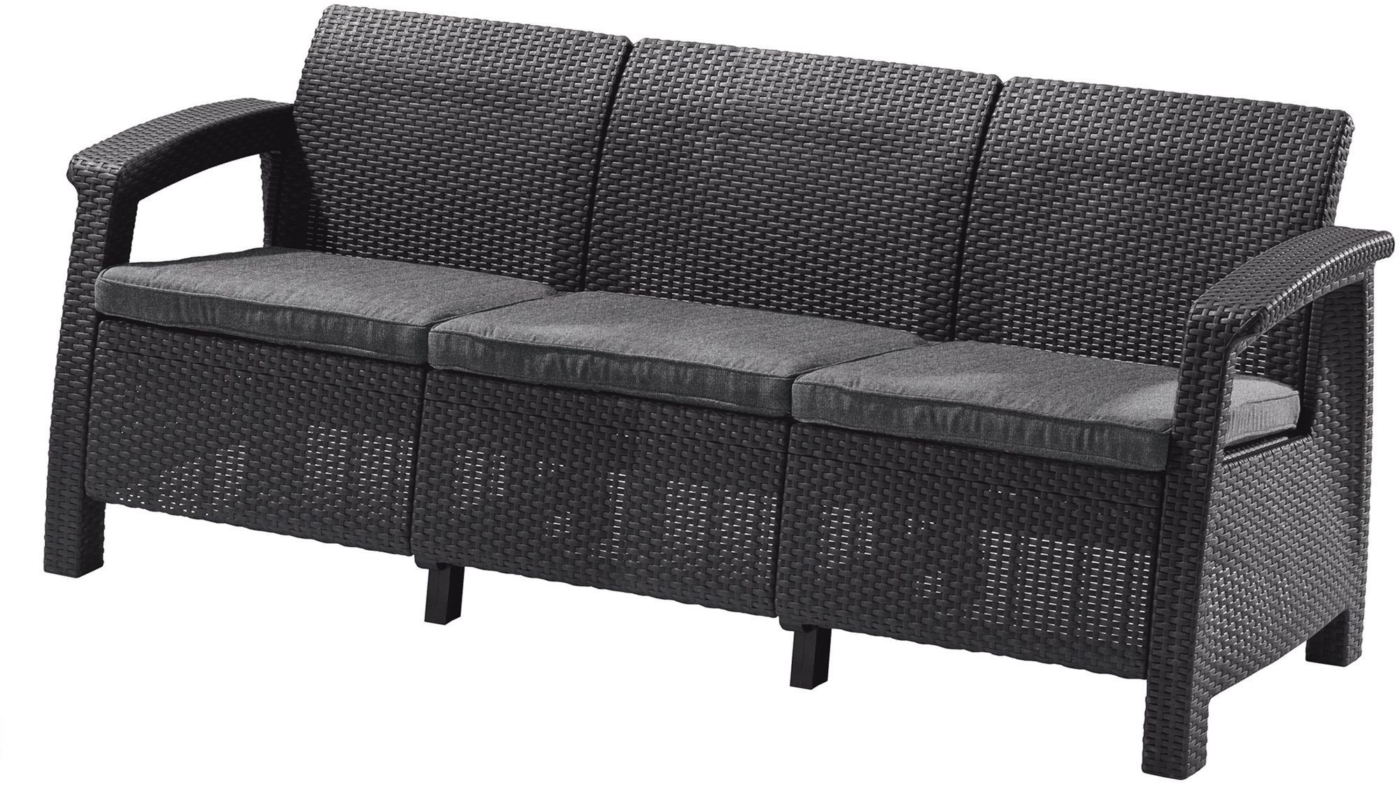 KETER Lavice zahradní CORFU LOVE SEAT MAX, 182 cm, grafit