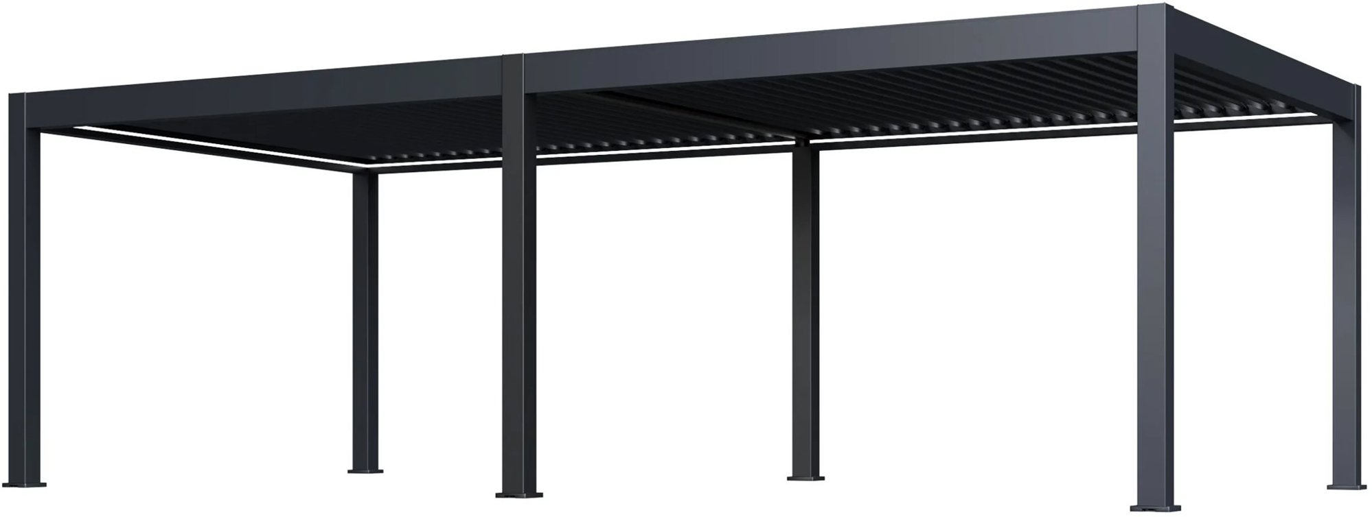 Rojaplast Luxusní elektrická bioklimatická pergola Prestige 8 × 4, hliník - volně stojící