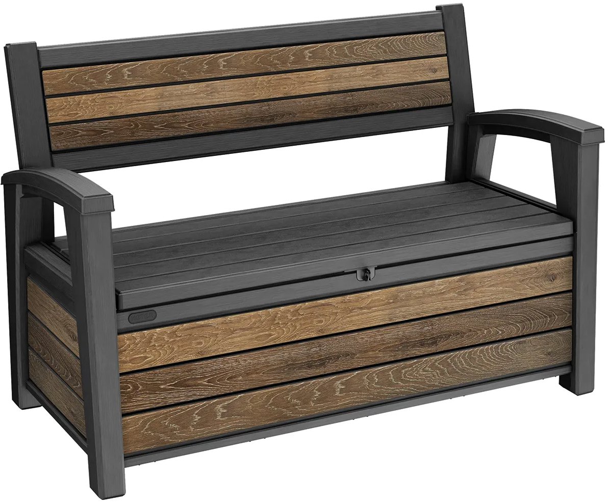 Keter Deco Garden lavice 227 l Walnut