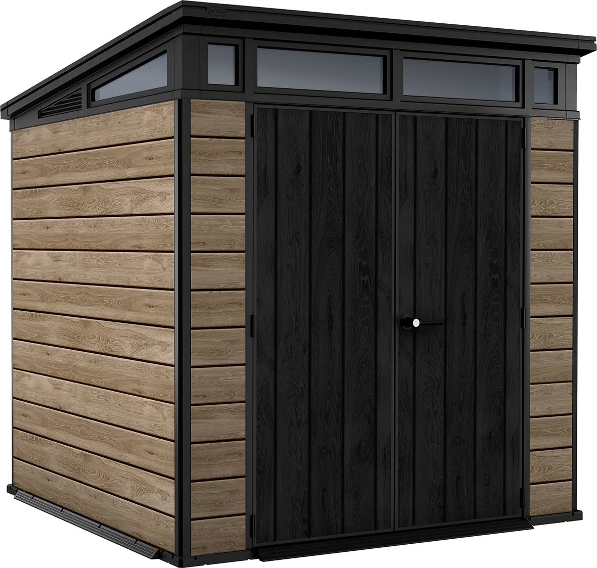 Keter domek Pent Signature Horizontal Ashwood 7 × 7 světle hnědý