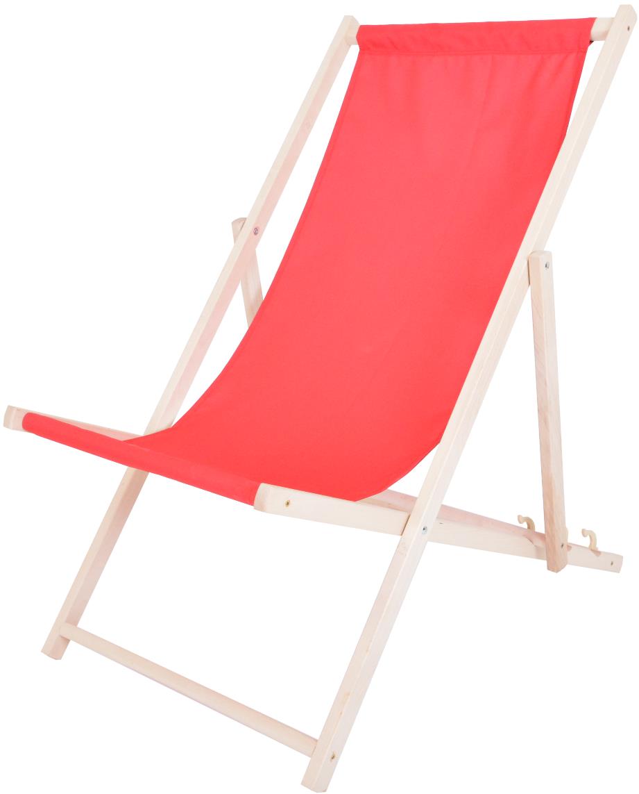 ROJAPLAST Zahradní lehátko BAHAMA, přírodní, červená