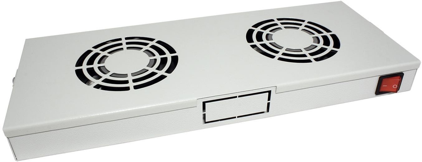 ROLINE 19" ventilační jednotka, 2 ventilátory, šedá