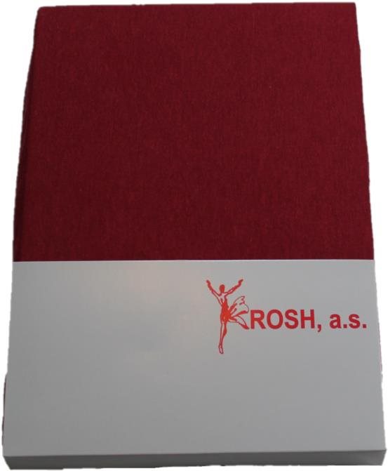 Rosh Jersey prostěradlo EXCLUSIVE 180 × 200cm - Bordó