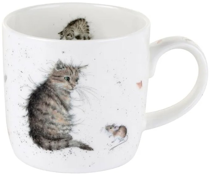 Royal Worcester Porcelánový hrnek Kočka a myš