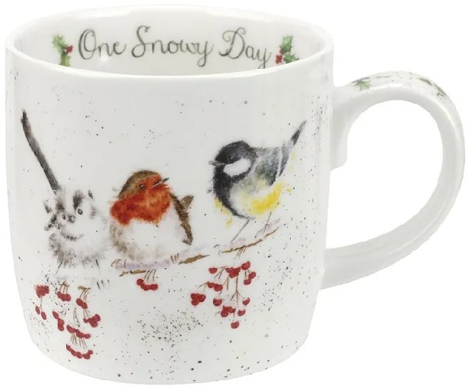 Royal Worcester Vánoční porcelánový hrnek Ptáčci