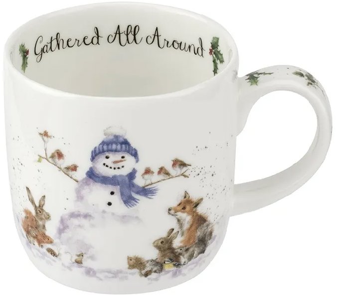 Royal Worcester Vánoční porcelánový hrnek Sněhulák