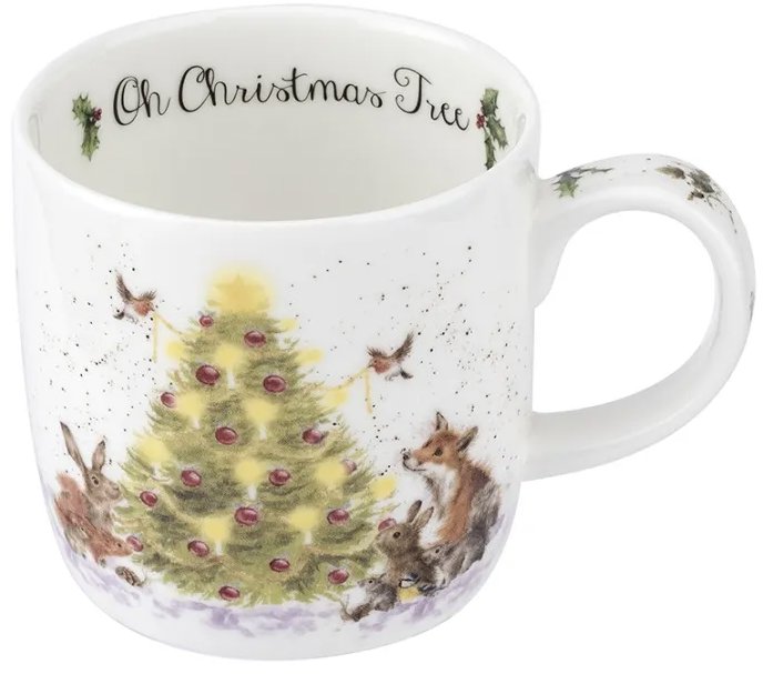 Royal Worcester Vánoční porcelánový hrnek Vánoční stromek