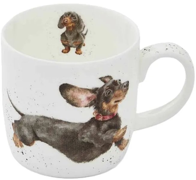 Royal Worcester Porcelánový hrnek Jezevčík