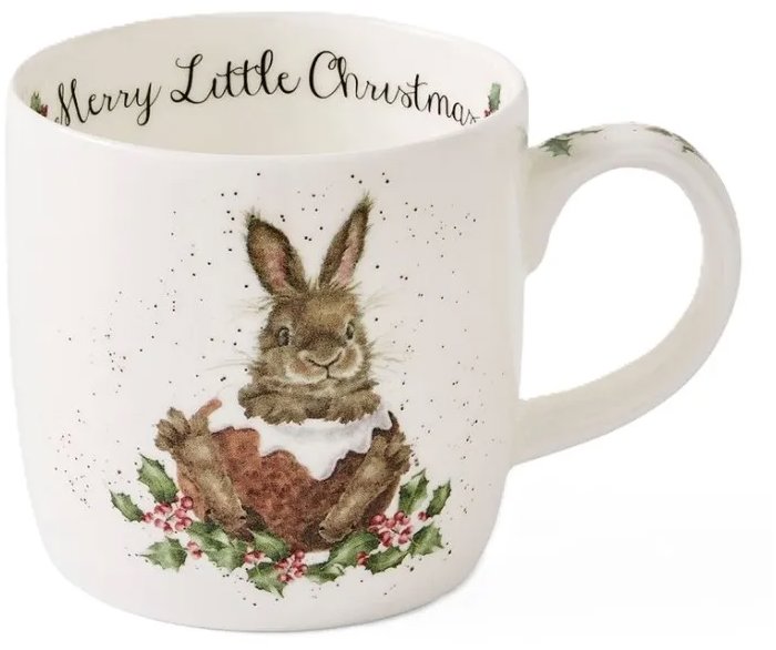 Royal Worcester Vánoční porcelánový hrnek Králík
