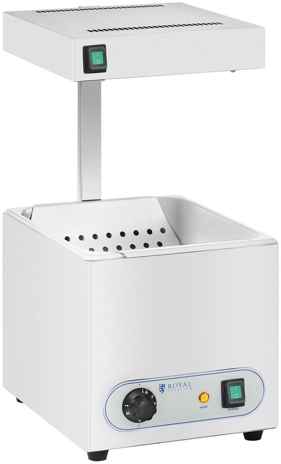 Royal Catering ohřívač hranolků se sálavým teplem 850W RCWG-1500