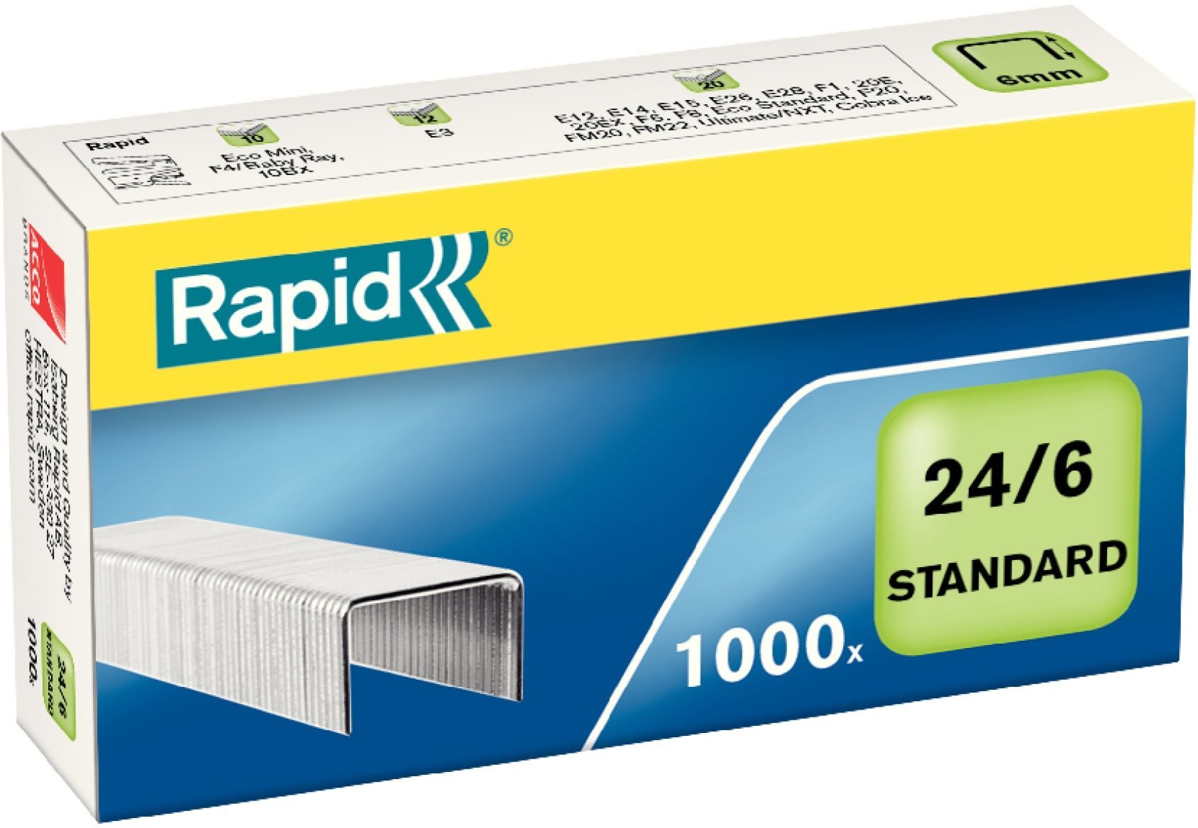 RAPID Standard 24/6 - balení 1000 ks