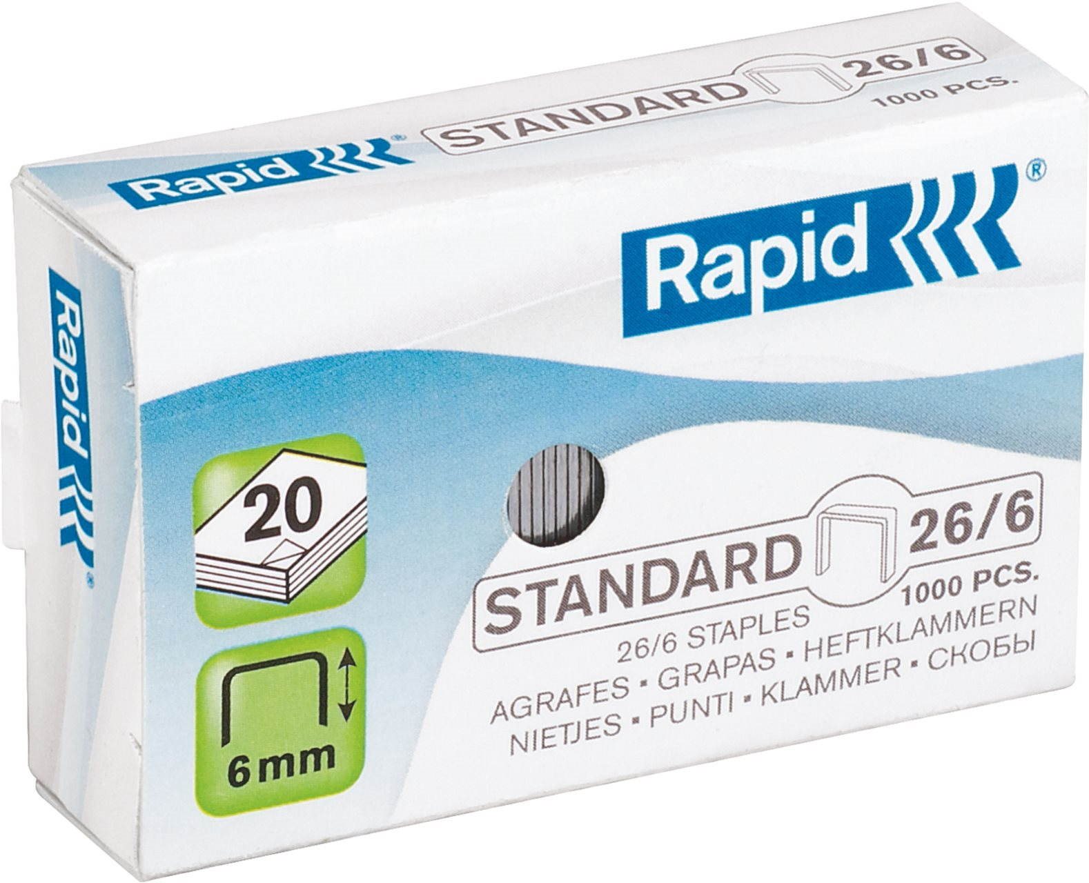 RAPID Standard 26/6 - balení 1000 ks
