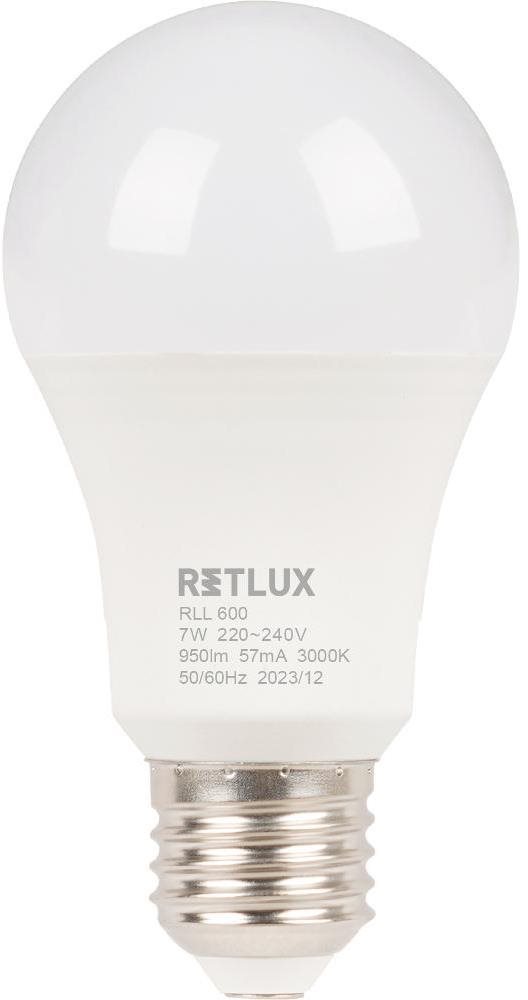 RETLUX RLL 600 A60 E27 bulb 7W WW D
