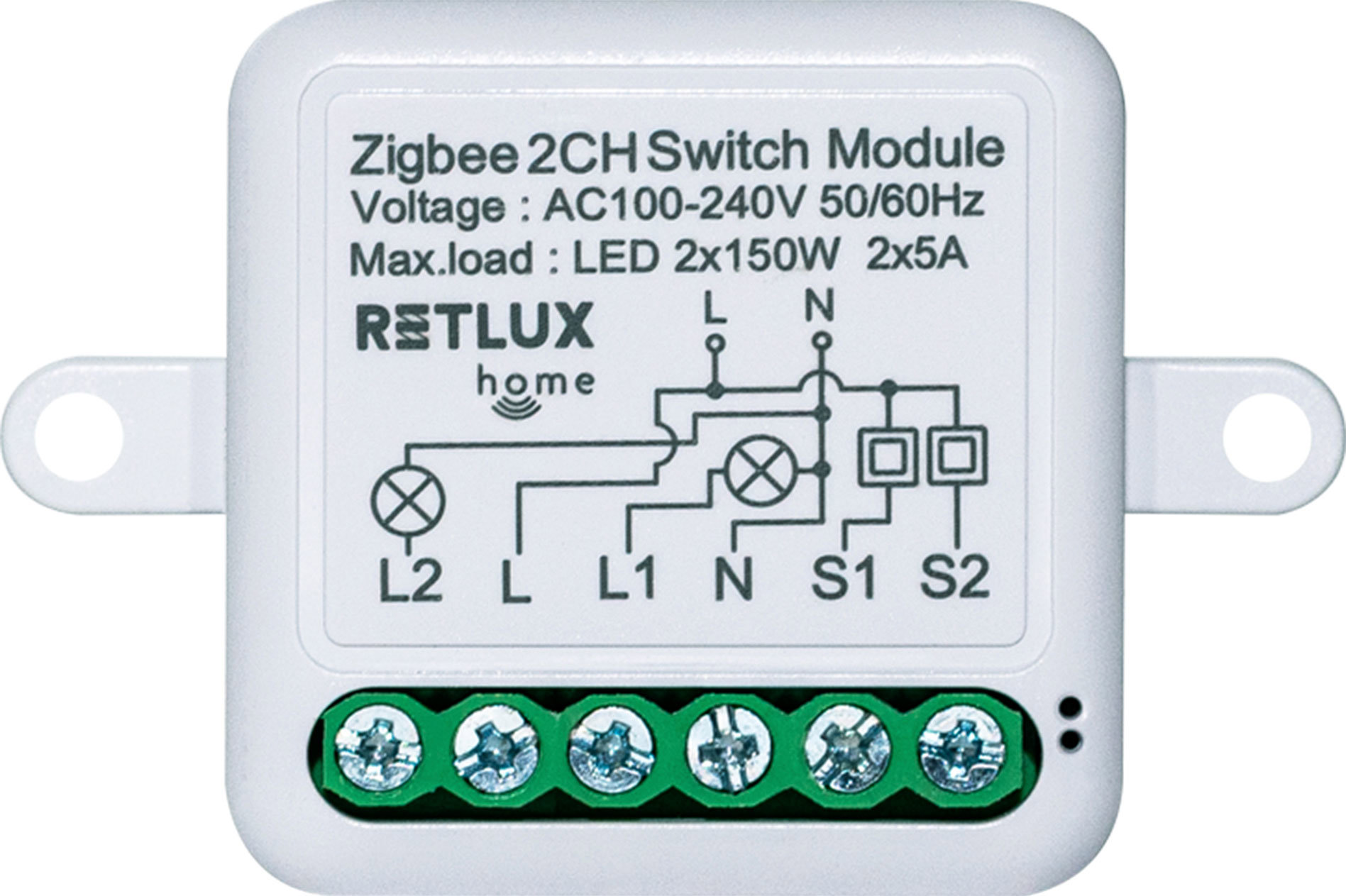 RETLUX RSH 306 Smart podomítkové relé 2 × 5A