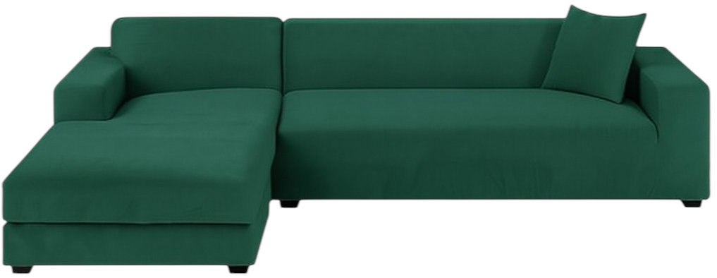Ruhhy 26032 Elastický potah na rohovou pohovku 145-185 cm, polštář 45 x 45 cm, zelený