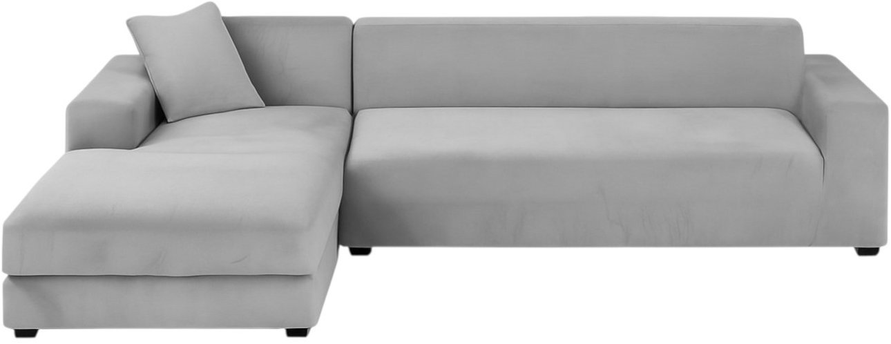 Ruhhy 26037 Elastický potah na rohovou pohovku 145-185 cm, polštář 45 x 45 cm, tmavě šedý