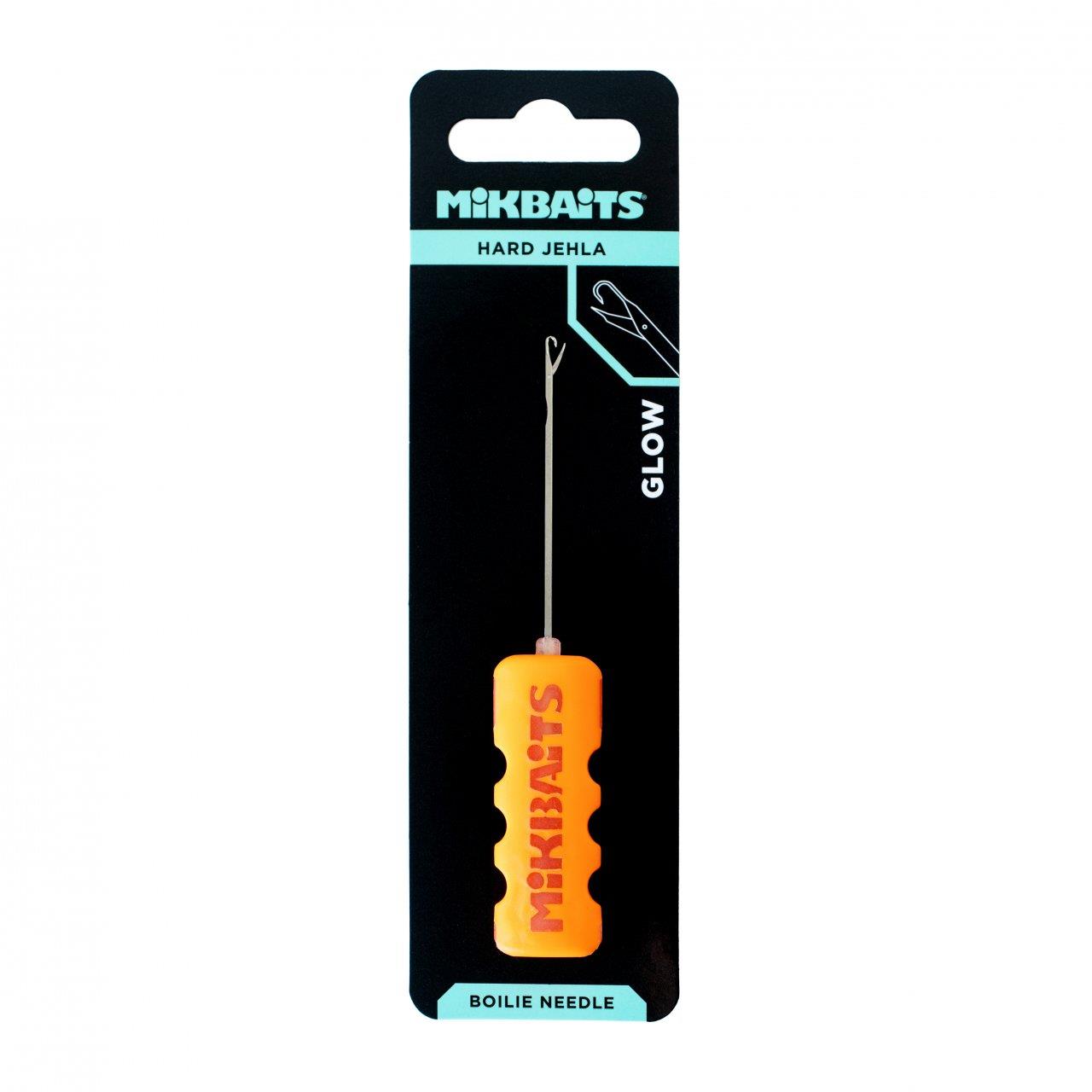 Mikbaits Boilie jehla Hard GLOW Oranžová se zobáčkem