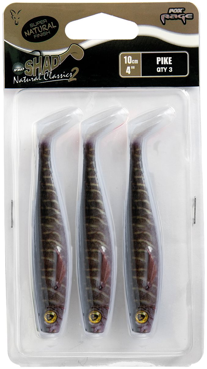 FOX Rage Pro Shad Super Natural 10cm Pike 3ks