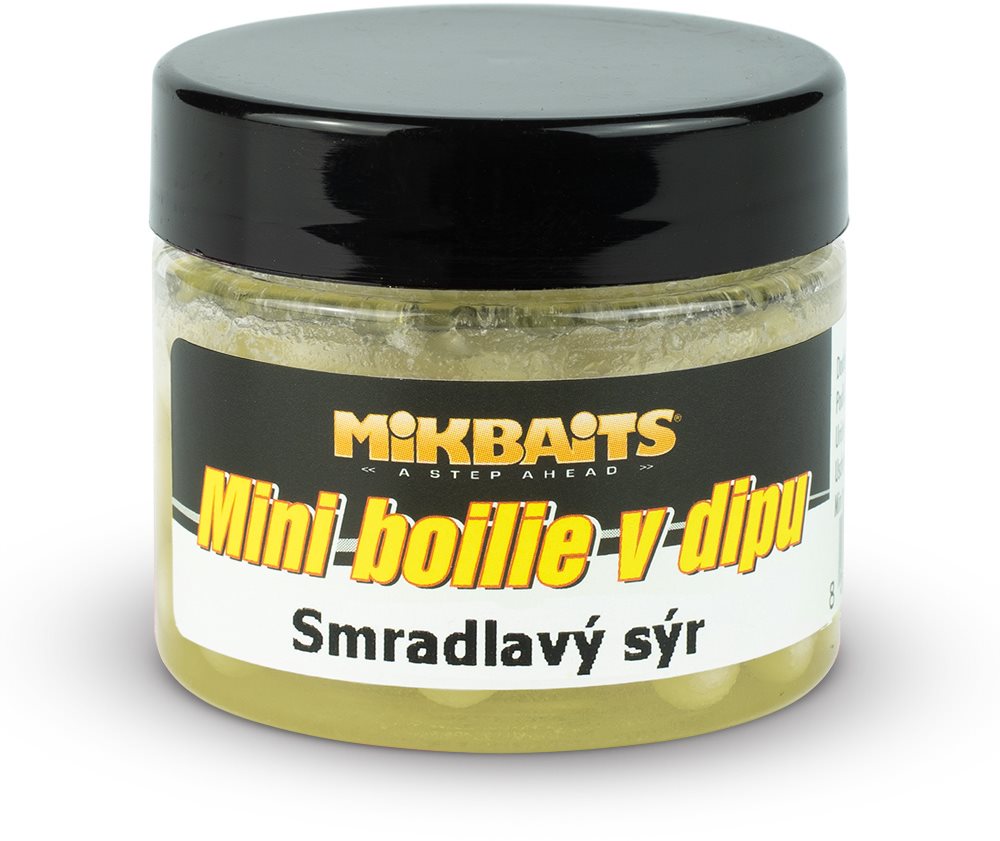 Mikbaits Mini boilie v dipu Smradlavý sýr 50ml