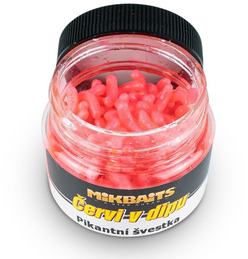 Mikbaits Červi v dipu Pikantní švestka 50ml