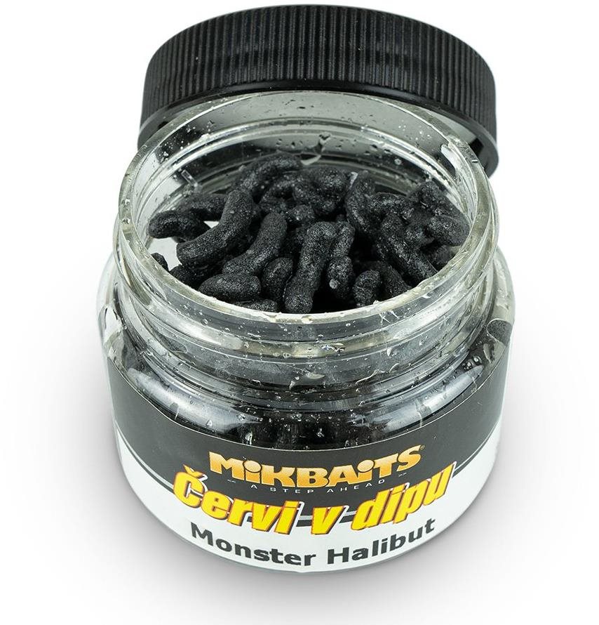 Mikbaits Červi v dipu Monster Halibut 50ml