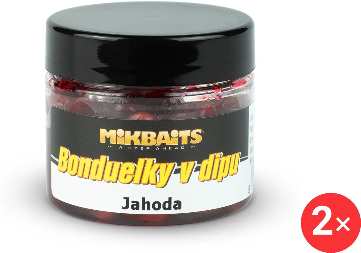 Mikbaits Bonduelky v dipu Jahoda 2 × 50 ml