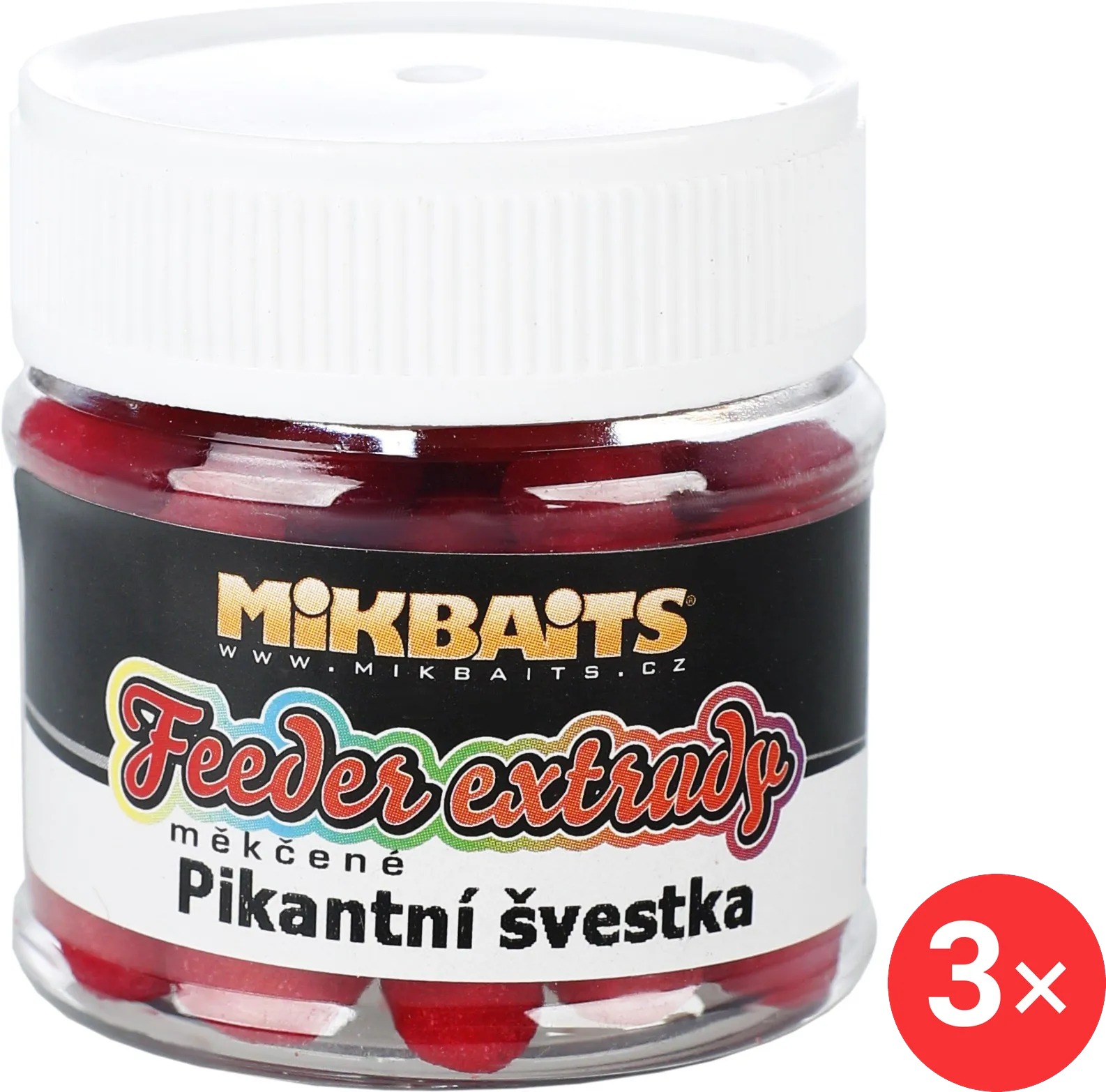 Mikbaits Měkké feeder extrudy Pikantní švestka 3 × 50 ml