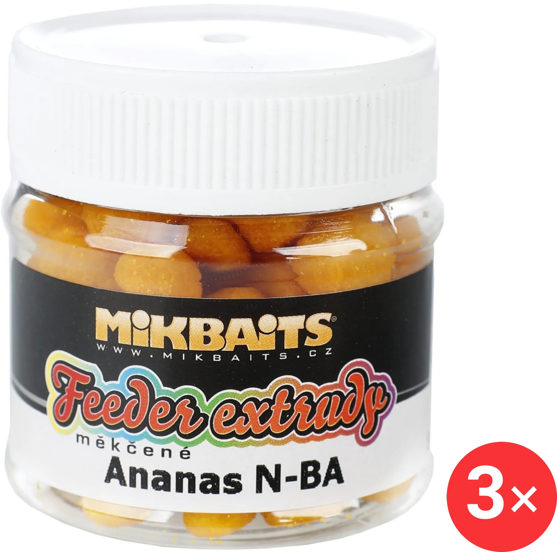 Mikbaits Měkké feeder extrudy Ananas N-BA 3 × 50 ml