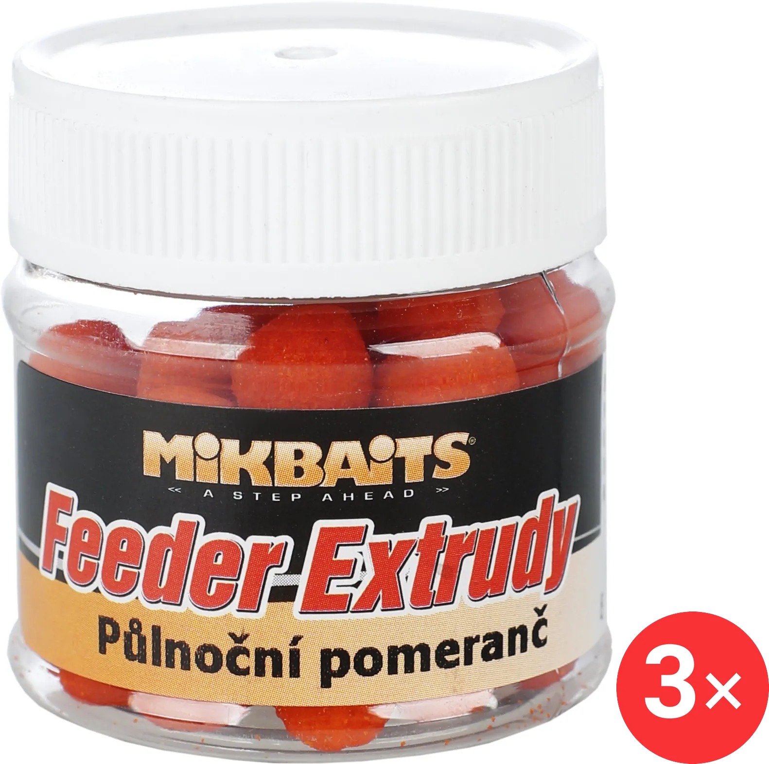 Mikbaits Měkké feeder extrudy Půlnoční pomeranč 3 × 50 ml