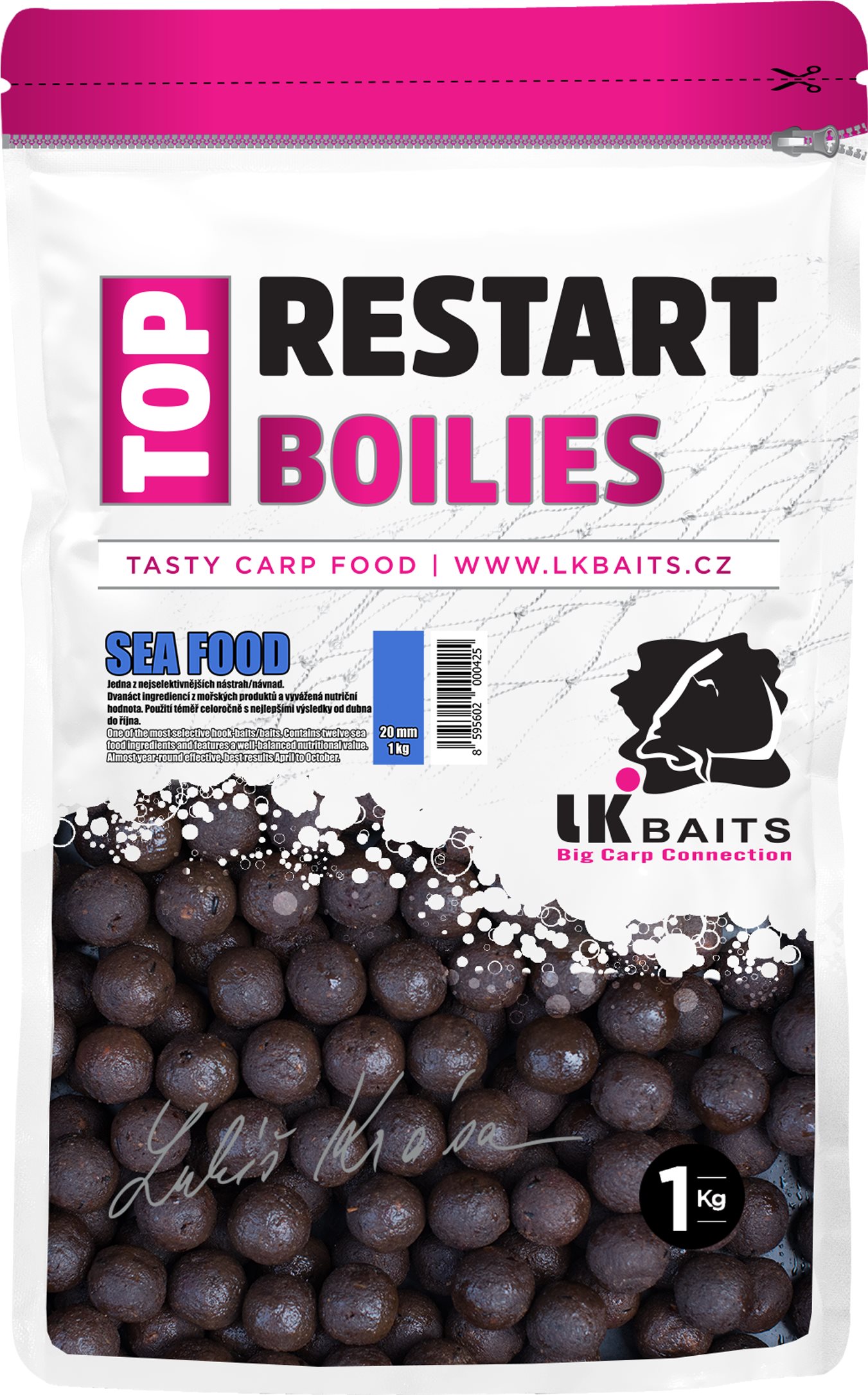LK Baits Boilie Top Restart Sea Food 24mm 1kg